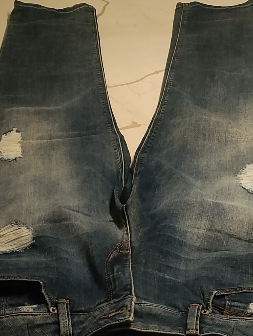 Saks Fifth Avenue Women's Faded Blue Ripped Boyfriend Jeans